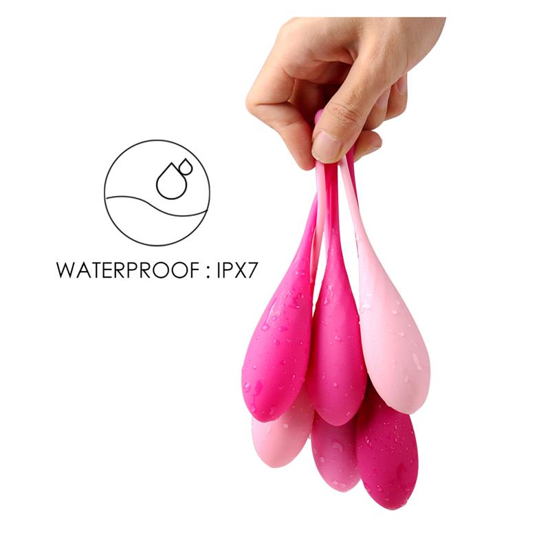 Pack de 6 Bolas Kegel, Silicona no porosa