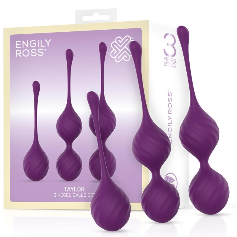 Bolas Kegel de Silicona Morada, suelo pélvico sano