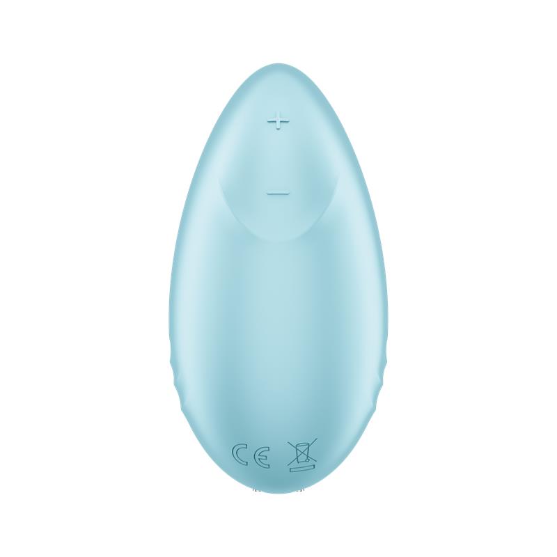 Vibrador con punta bulbosa para clítoris, APP Satisfyer Azul