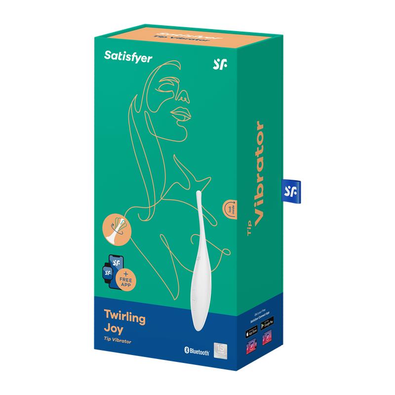 Estimulador a distancia Vibrador Giratorio con APP Blanco