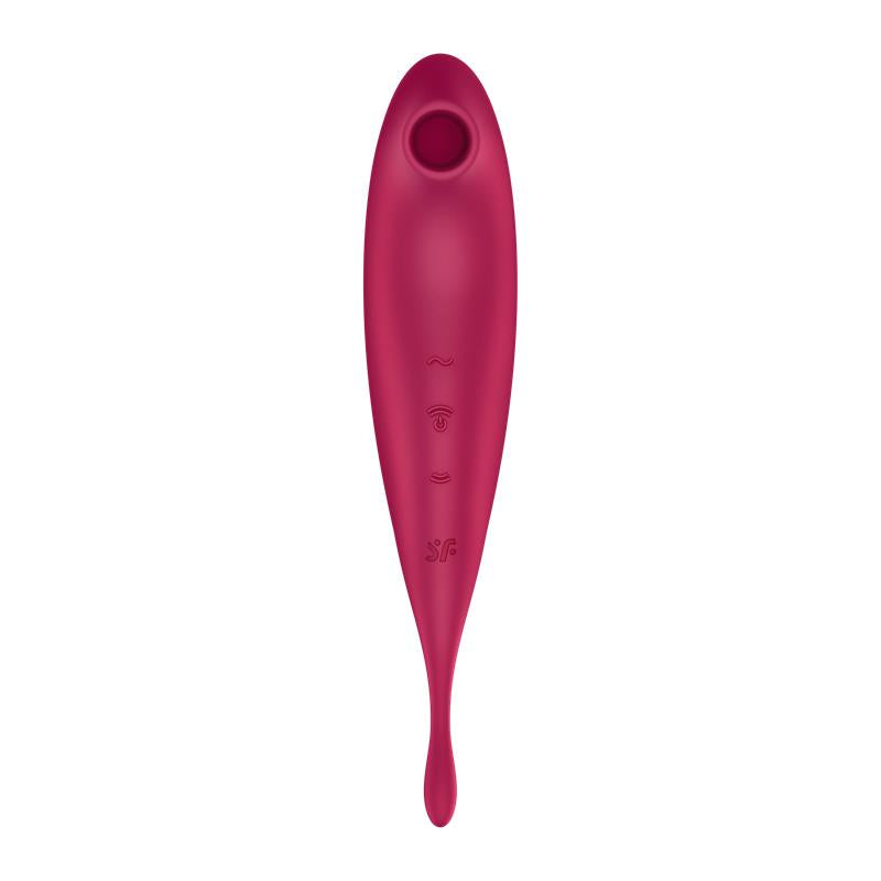 Masajeador de Clítoris Vibrador Twirling Pro APP Rojo Oscuro
