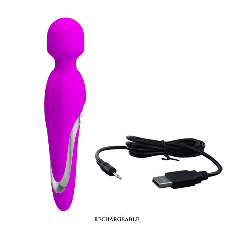Masajeador vibrador clitoris USB Morado. 5 velocidades
