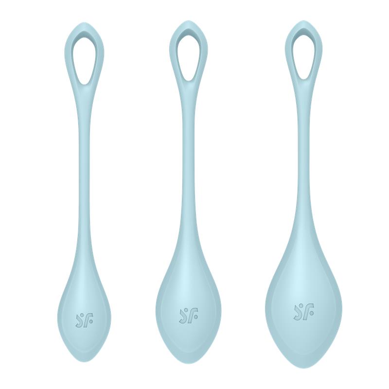 Set de 3 Bolas chinas Yoni Power 2 Azul Claro