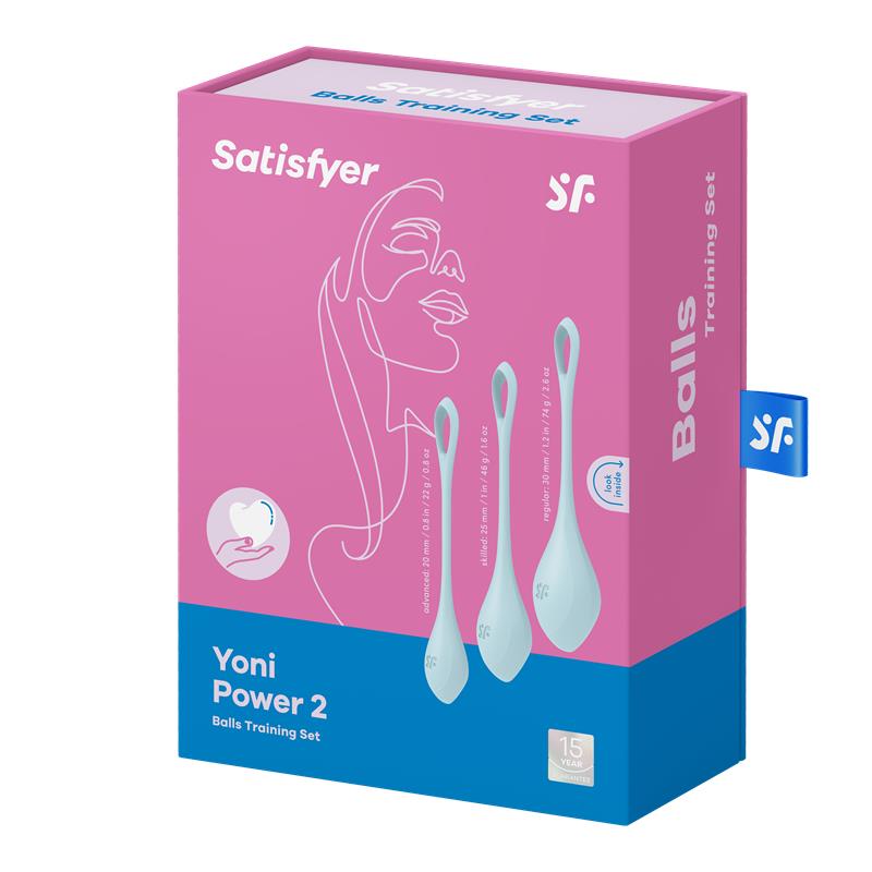Set de 3 Bolas chinas Yoni Power 2 Azul Claro