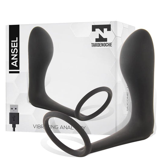 Plug Anal Vibrador con Anillo USB Silicona