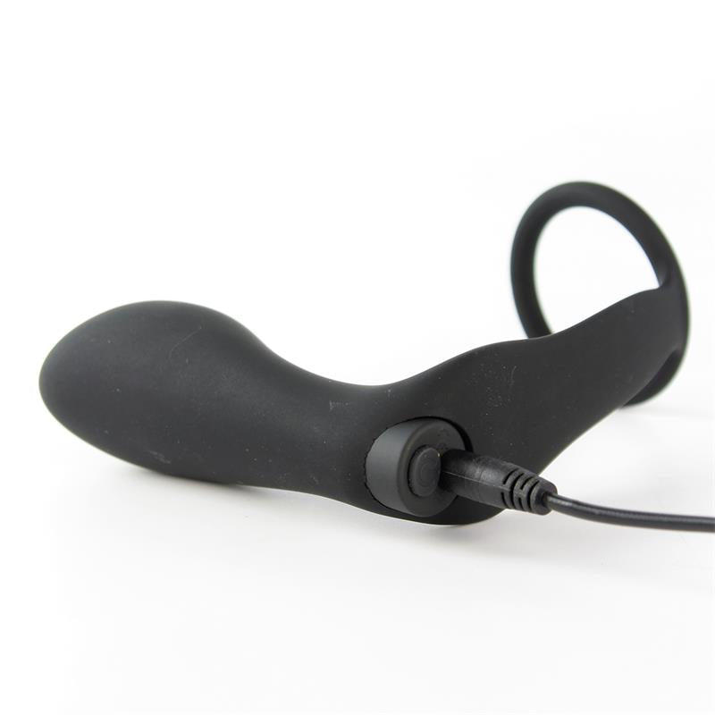 Plug Anal Vibrador con Anillo USB Silicona