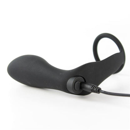 Plug Anal Vibrador con Anillo USB Silicona