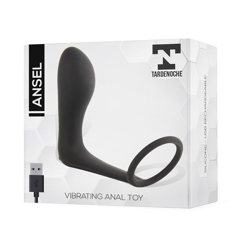 Plug Anal Vibrador con Anillo USB Silicona