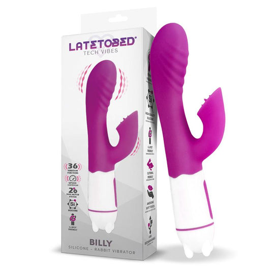 Vibrador de Silicona 36 Funciones USB. Púrpura