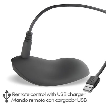 Braga vibradora con control remoto, recargable USB