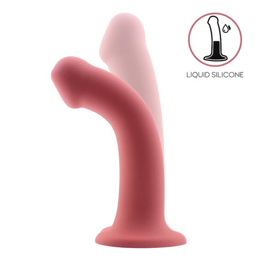 Bouncy. Dildo Silicona líquida hiper Flexible Talla M 7 - 18cm Burgundy