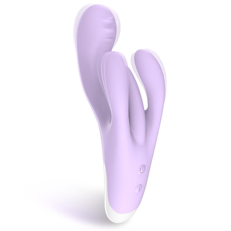 Vibrador Triple Motor Ergonómico USB Silicona de Alta Calidad