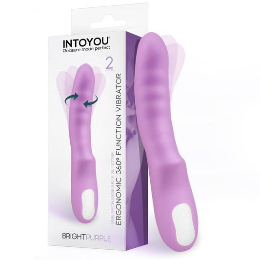 Vibrador Rotador Doble Motor 360º USB Silicona
