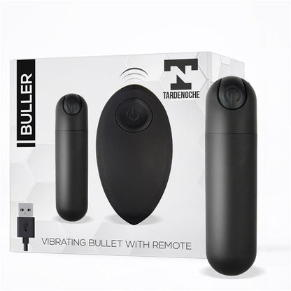 Bala Vibradora Control Remoto USB Silicona Negra