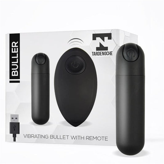 Bala Vibradora Control Remoto USB Silicona Negra