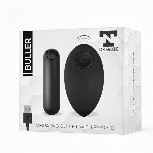 Bala Vibradora Control Remoto USB Silicona Negra