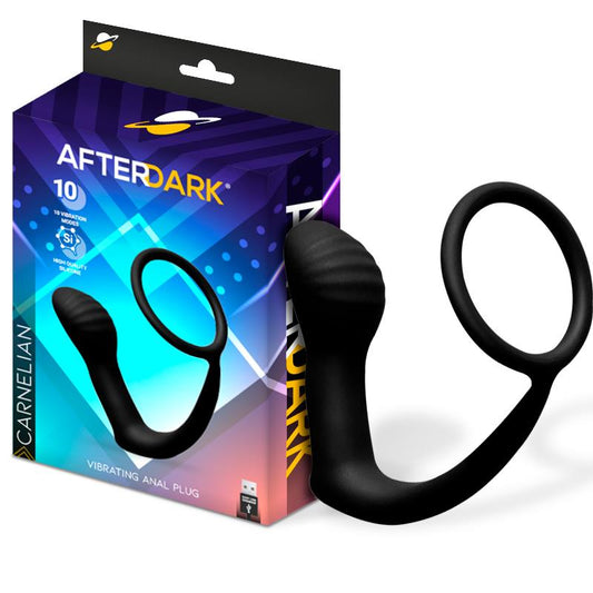 Plug Anal con Vibración y Anillo para el Pene