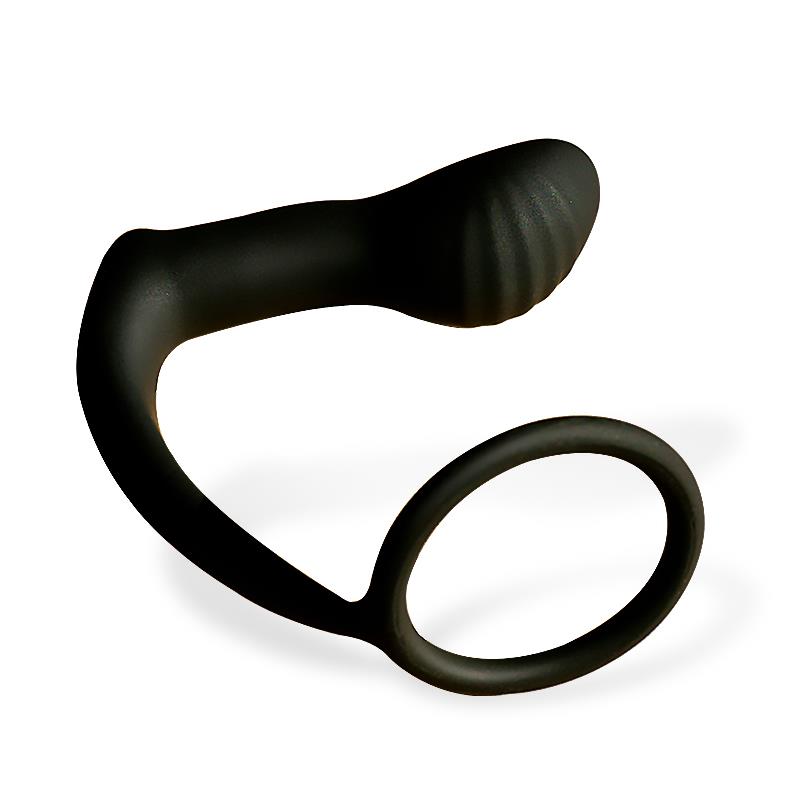 Plug Anal con Vibración y Anillo para el Pene