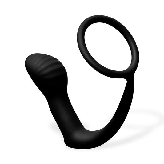 Plug Anal con Vibración y Anillo para el Pene