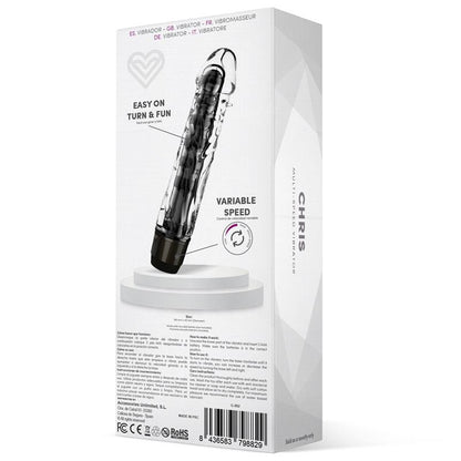 Vibrador Para Parejas Chris Negro. Multivelocidad. Jelly