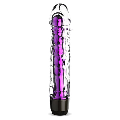 Vibrador Multivelocidad Púrpura de Jelly. Base Giratoria