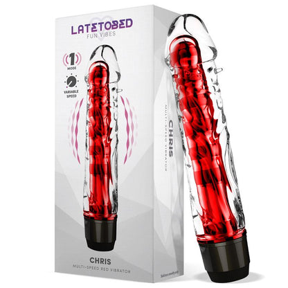 Vibrador Para Parejas Chris Rojo. Multivelocidad. Jelly