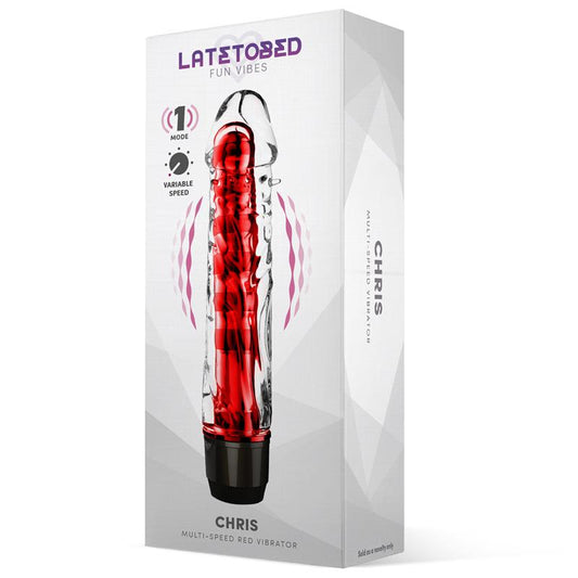 Vibrador Para Parejas Chris Rojo. Multivelocidad. Jelly