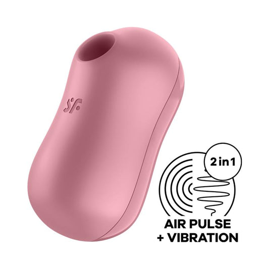 Succionador de Clítoris y Vibrador Cotton Candy Rojo Claro