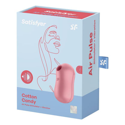 Succionador de Clítoris y Vibrador Cotton Candy Rojo Claro