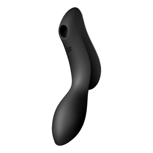 Vibrador Vaginal Curvy Trinity 2 Negro. Estimulación 3 en 1