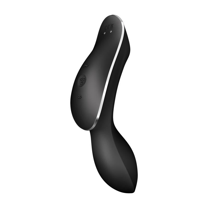 Vibrador Vaginal Curvy Trinity 2 Negro. Estimulación 3 en 1