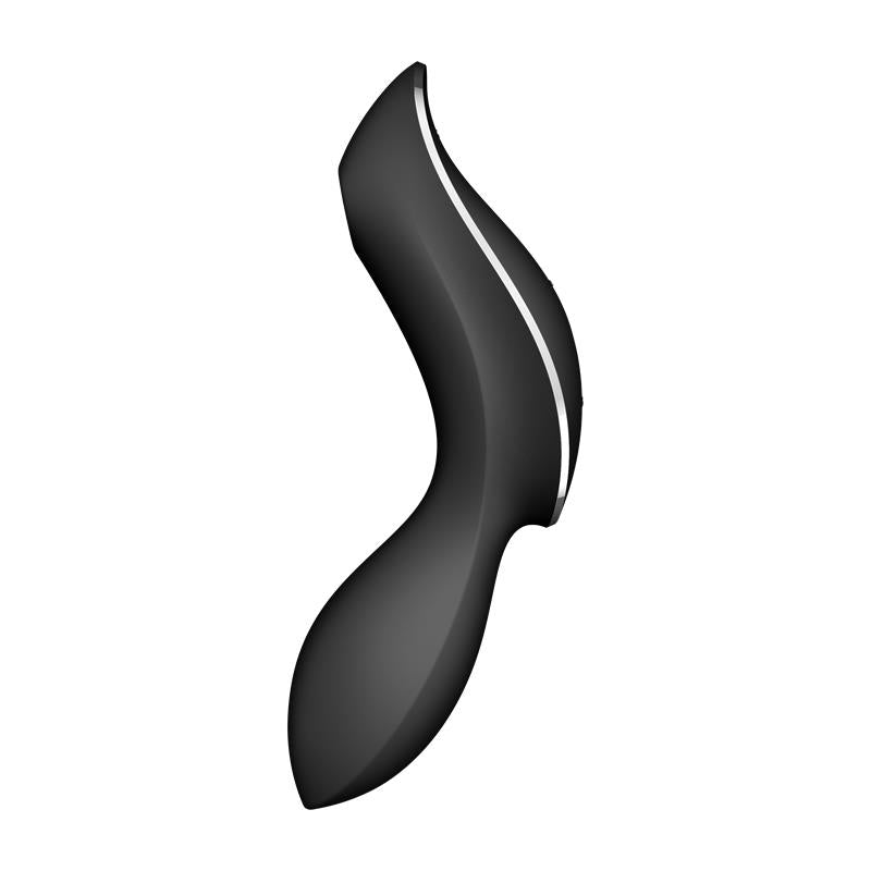 Vibrador Vaginal Curvy Trinity 2 Negro. Estimulación 3 en 1