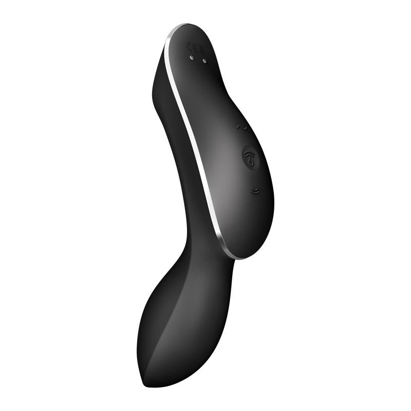 Vibrador Vaginal Curvy Trinity 2 Negro. Estimulación 3 en 1