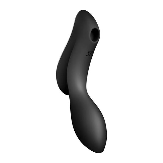 Vibrador Vaginal Curvy Trinity 2 Negro. Estimulación 3 en 1