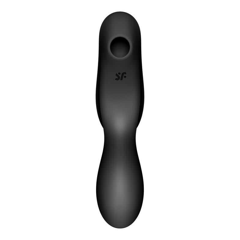 Vibrador Vaginal Curvy Trinity 2 Negro. Estimulación 3 en 1