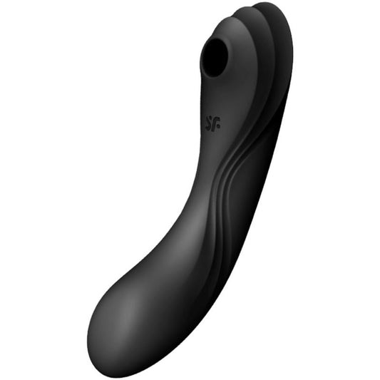 Vibrador y Succionador de Clítoris Curvy Trinity 4. Negro