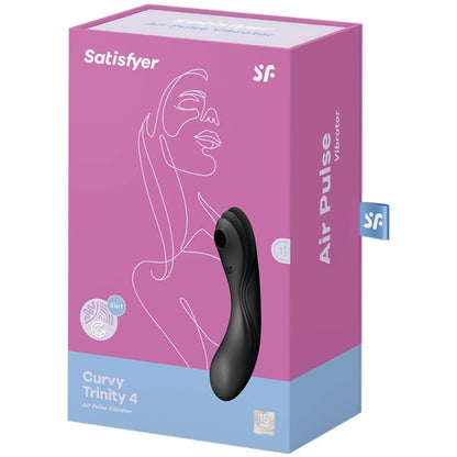 Vibrador y Succionador de Clítoris Curvy Trinity 4. Negro