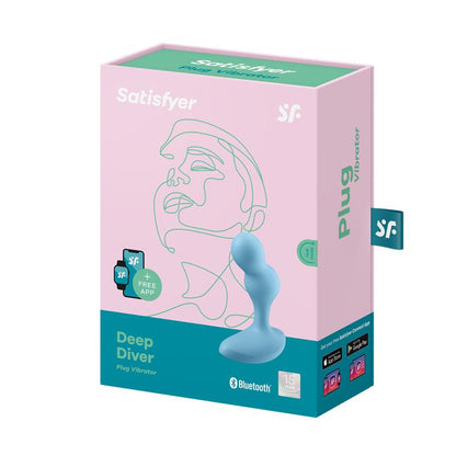 Plug anal con vibración Satisfyer Connect APP Azul - Deep Diver