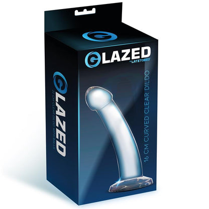 Dildo Curvado de material cristalino, 16 cm. Consolador