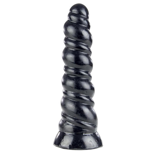 Dildo Unicornio Ozzym de vinilo con espiral y ventosa 21 cm