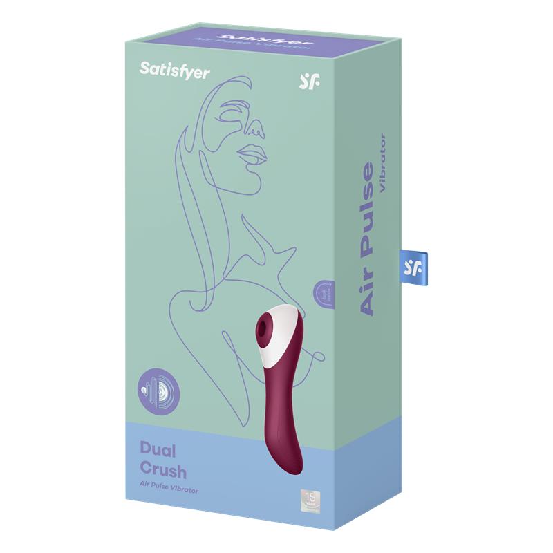 Vibrador y Succionador Dual Crush. USB. Rojo