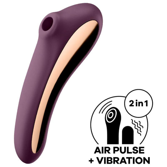 Succionador y Vibrador 2 en 1 Dual Kiss Rojo Vino