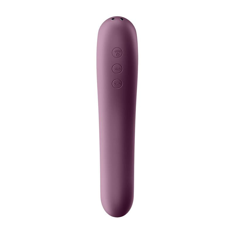 Succionador y Vibrador 2 en 1 Dual Kiss Rojo Vino