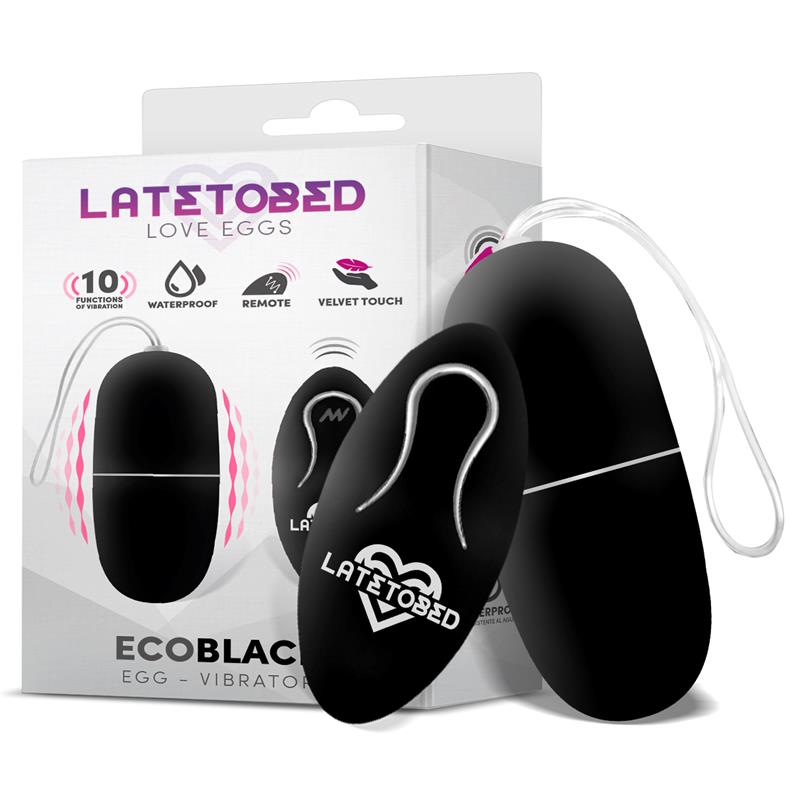Huevo Vibrador con Control Remoto Negro. Potente Motor