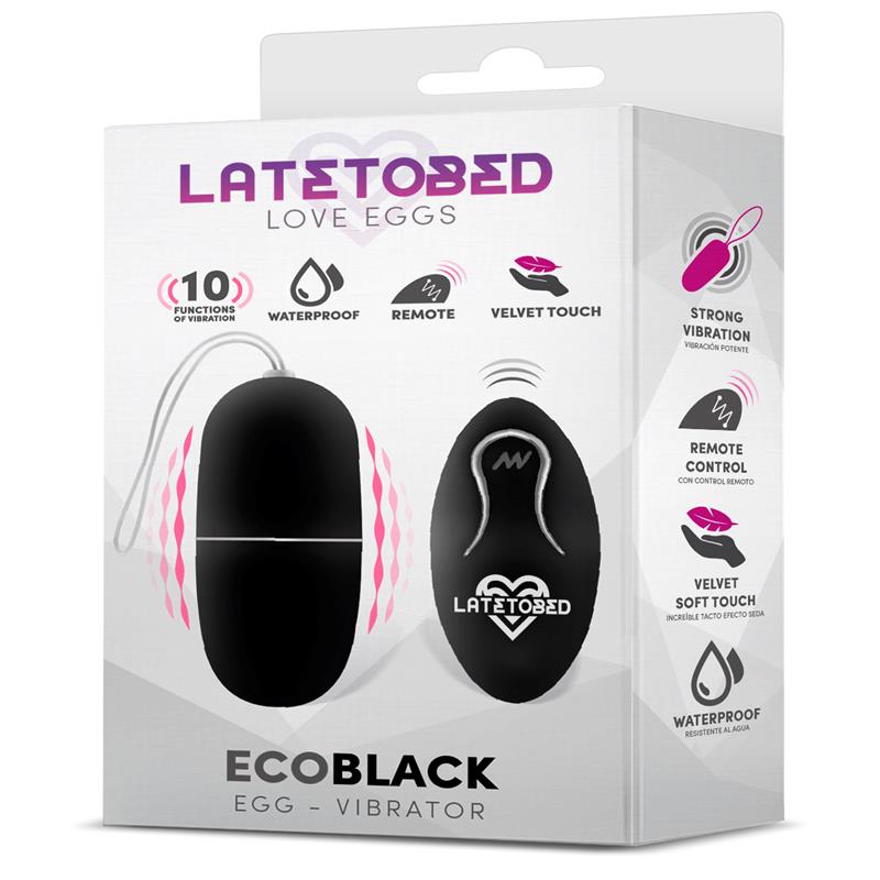 Huevo Vibrador con Control Remoto Negro. Potente Motor