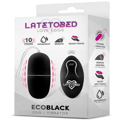 Huevo Vibrador con Control Remoto Negro. Potente Motor