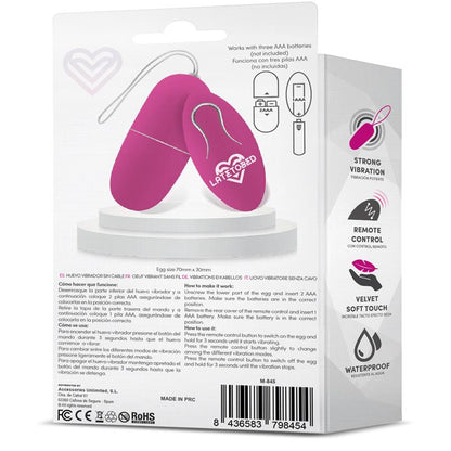 Huevo Vibrador con Control Remoto Púrpura. Potente Motor
