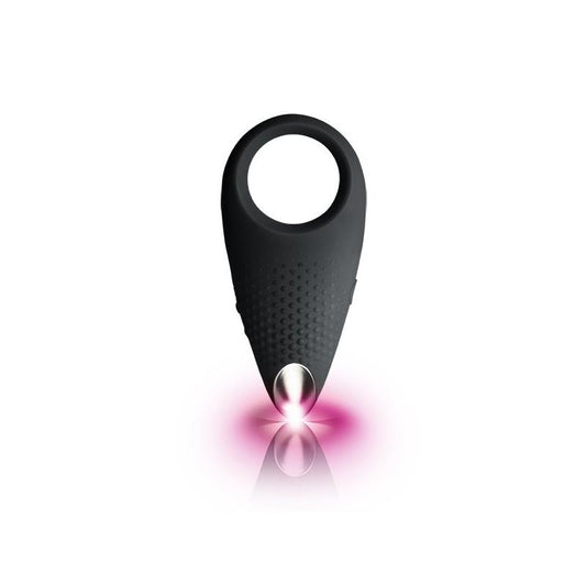 Anillo vibrador recargable por USB negro
