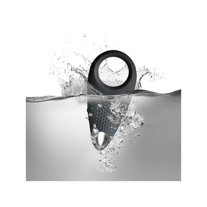 Anillo vibrador recargable por USB negro