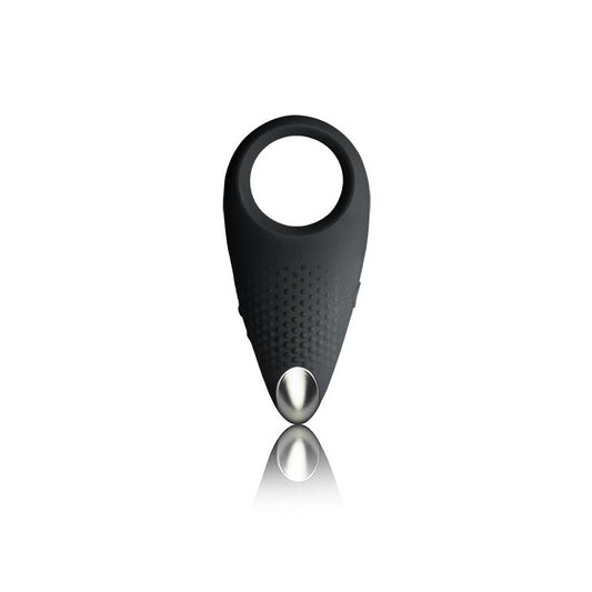 Anillo vibrador recargable por USB negro